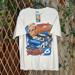 Vintage mark martin blue streak nascar 1990s pfizer t-shirt